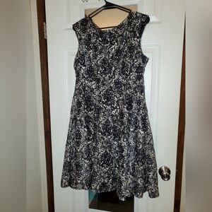 Danny and Nicole midi black and white lace formal dress size 16